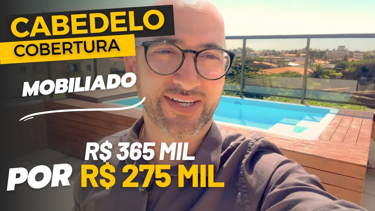 🚫VENDIDO🚫Coberturaem Cabedelo R$ 365 mil POR R$ 275 mil MOBILIADA à venda Areia Vermelha Cabedelo-PB