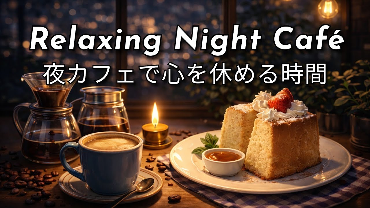 Relaxing Night Café Ambience 🌙☕ 夜カフェで心を休める時間☕🌙