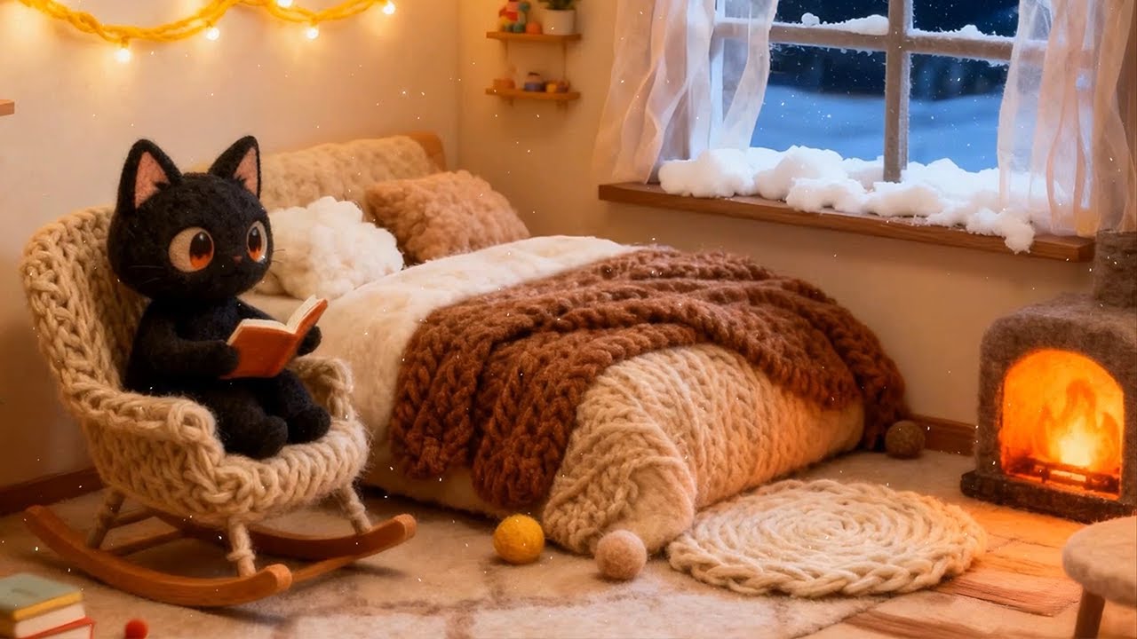 Chill Winter Study with Lofi Cat 📚 Chill Lofi for Relaxation 🐱 Calm Lofi for Focus
