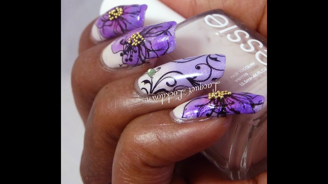 Spring Leadlight Floral Nail Art Tutorial (UberChic Beauty)