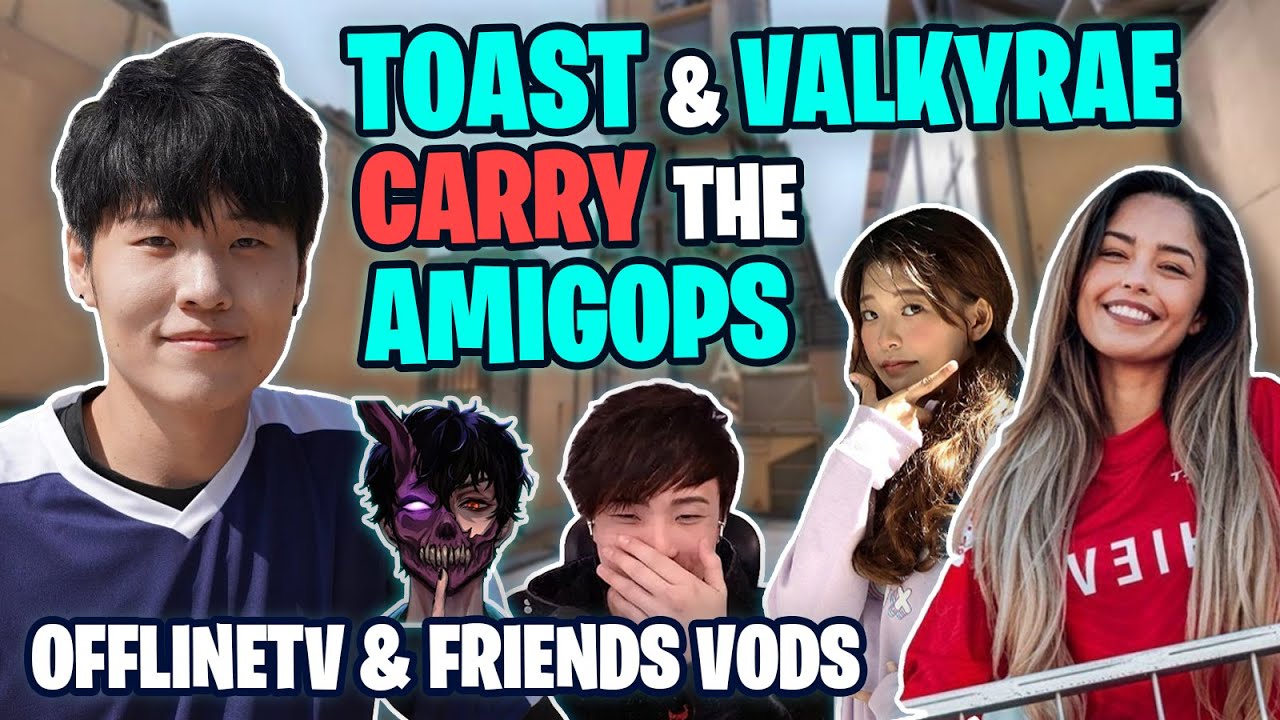 Toast & Valkyrae Carry the AMIGOPS to Win 1 Game of Intense Valorant ft Corpse Sykkuno & Miyoung