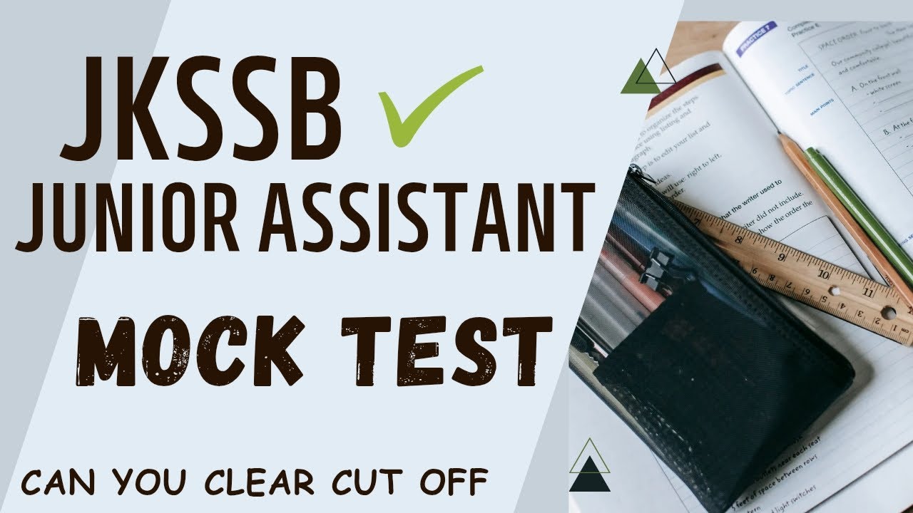 JKSSB Junior Assistant Mock Test 2026 | Full 80 Marks Paper 🔥