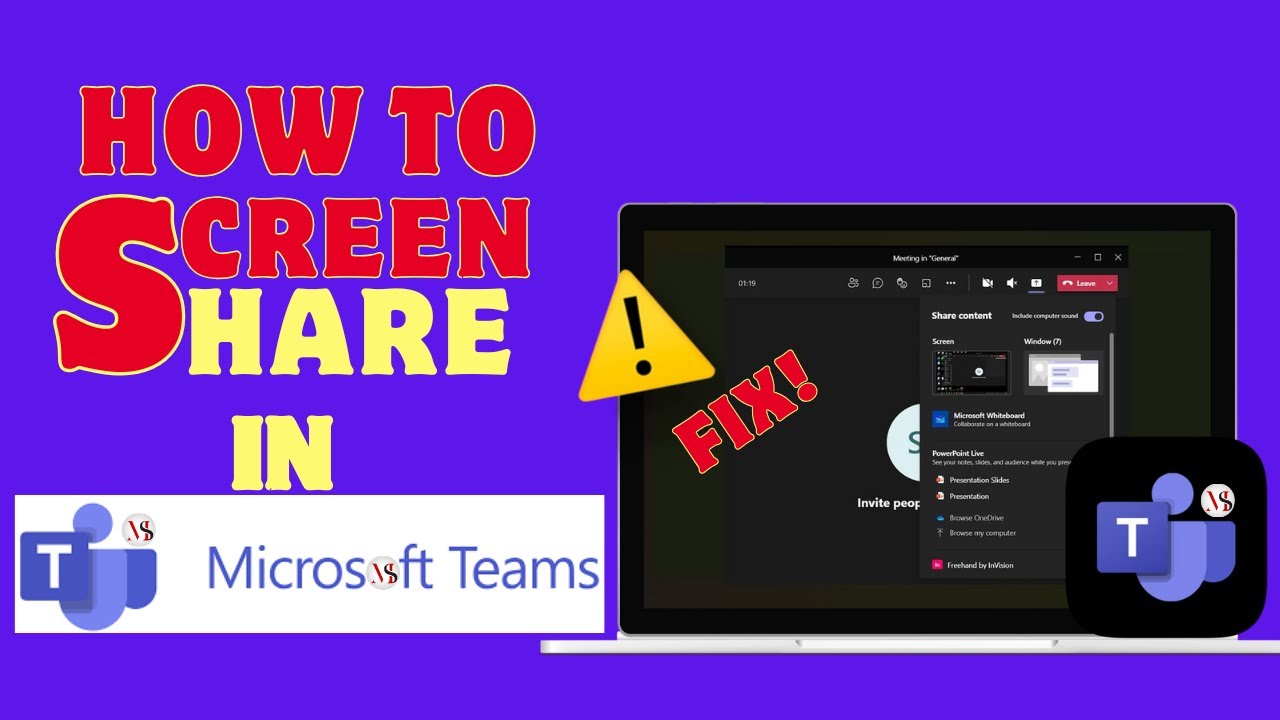 How to Share Screen in Microsoft Teams Screen Sharing Not Working