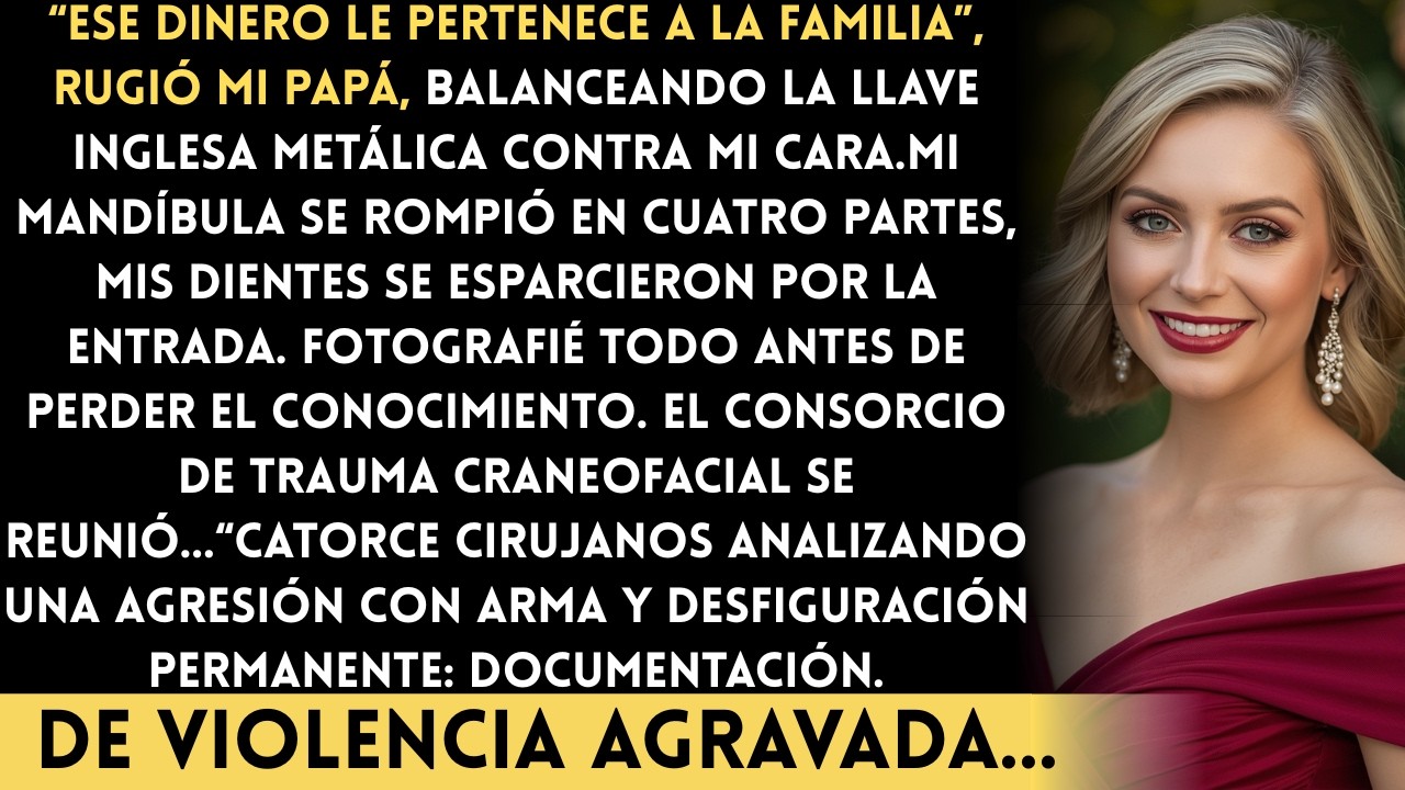Papá me destrozó la mandíbula con una llave inglesa por el dinero de una venta de garaje…