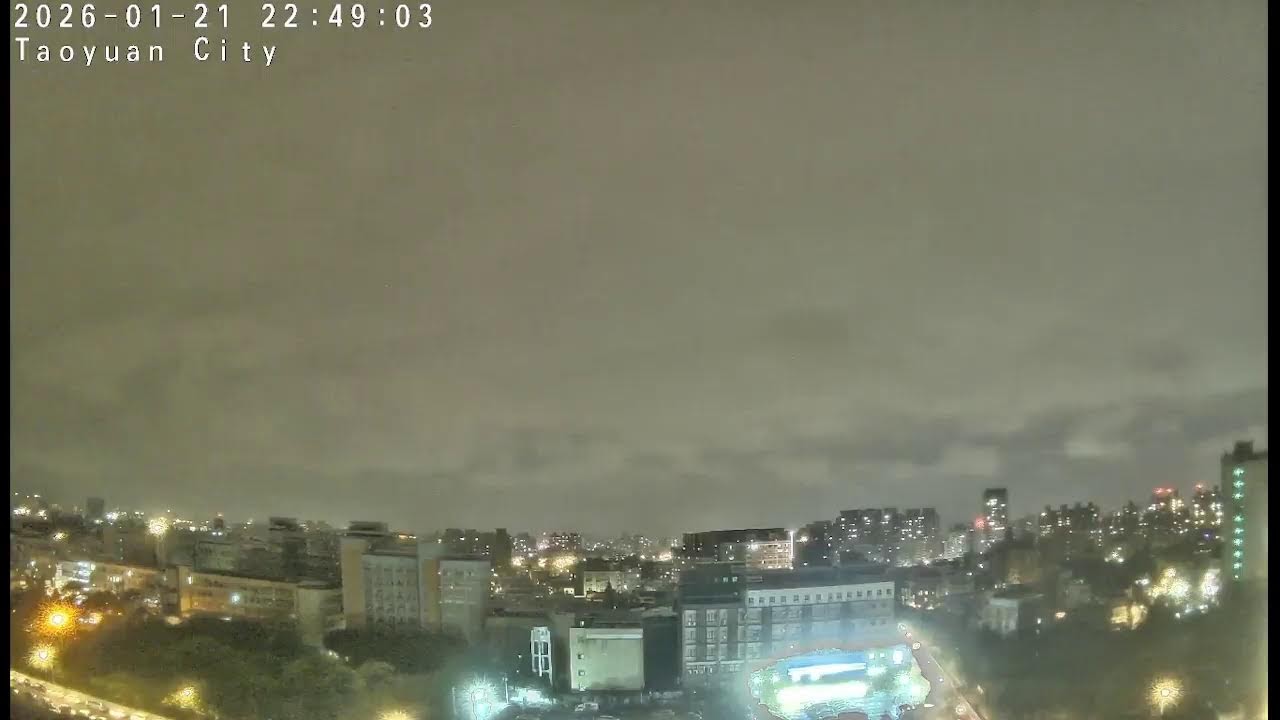 桃園市中壢區即時影像 Taoyuan Zhongli Live Cam｜天氣實況 Taiwan Weather Cam｜City View 24/7｜注意交通安全，遲到總比到不了好
