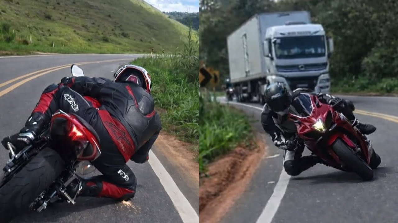 CBR1000RR-R SP e GSXR 1000R SRAD na Serra - iNSTA360 X4 Front and Back View