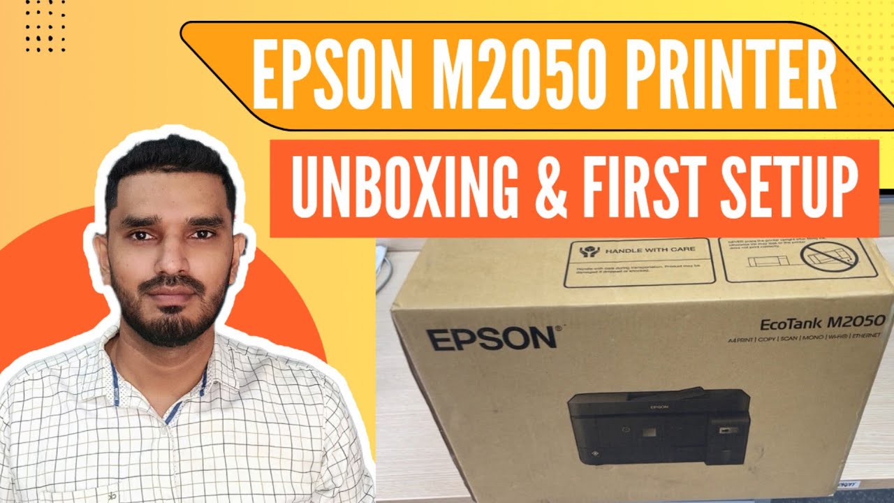 Epson M2050 Printer Unboxing,First Installation ll Full Installation Setup by Step Video