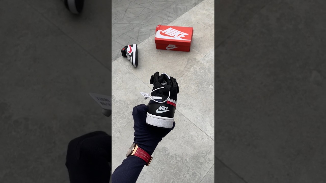Nike Court Borough Mid-2 White Black University Red (with OG Box)📦 Size: 36-39 | Price: ₹2199/-
