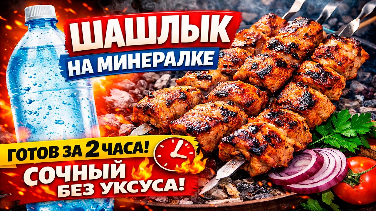 Шашлык на минералке Шашлык замаринован на газировке Как быстро замариновать шашлык