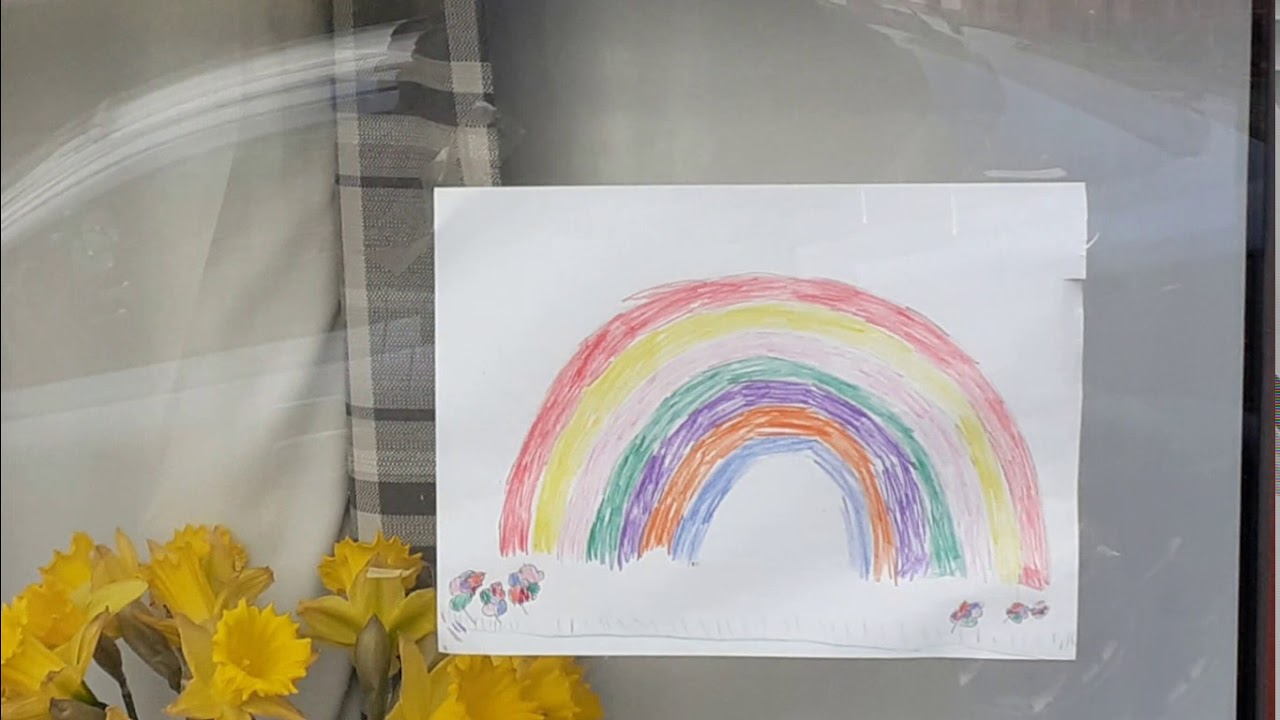 Rainbows in Sheffield Windows - first two weeks of Covid-19 lockdown