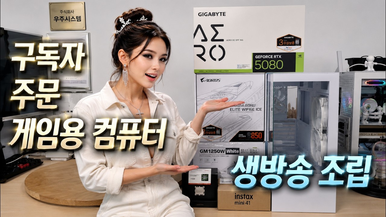 구독자주문 컴퓨터 생방송 조립 9800X3D RTX 5080 조립해 보자구요 (●'◡'●)