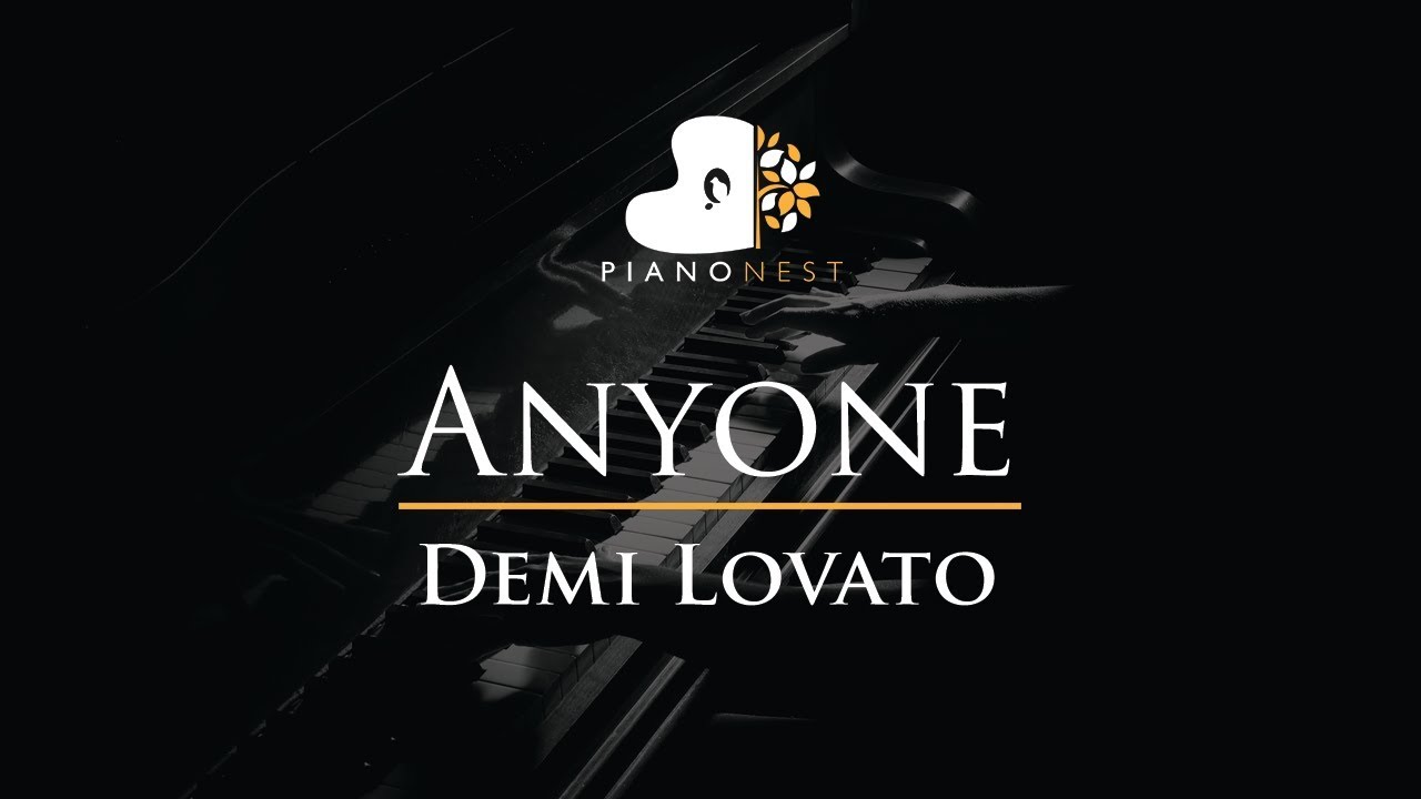 Demi Lovato - Anyone - Piano Karaoke Instrumental Cover with Lyrics