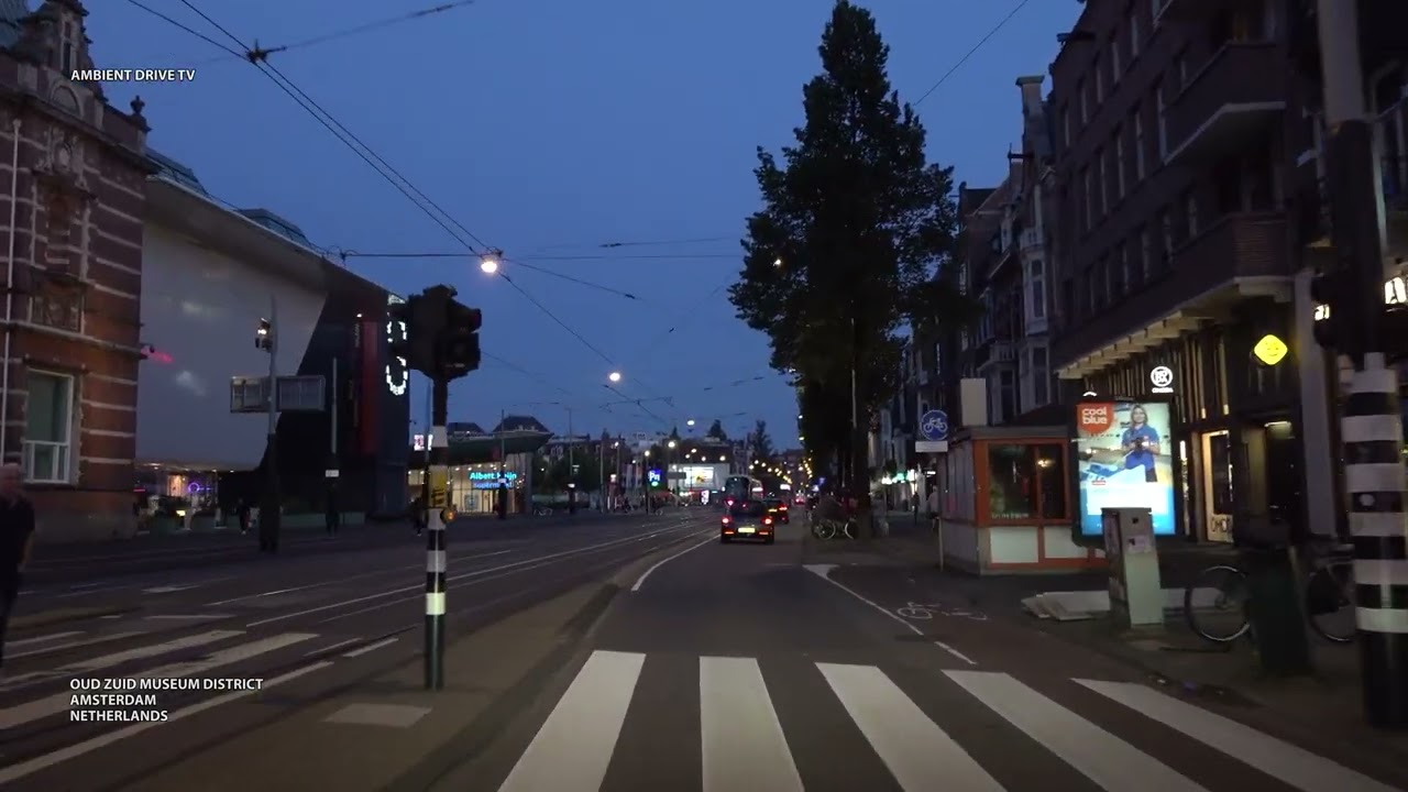 DRIVING AMSTERDAM NETHERLANDS 4K - OUD ZUID MUSEUM DISTRICT - AMBIENT DRIVE TV