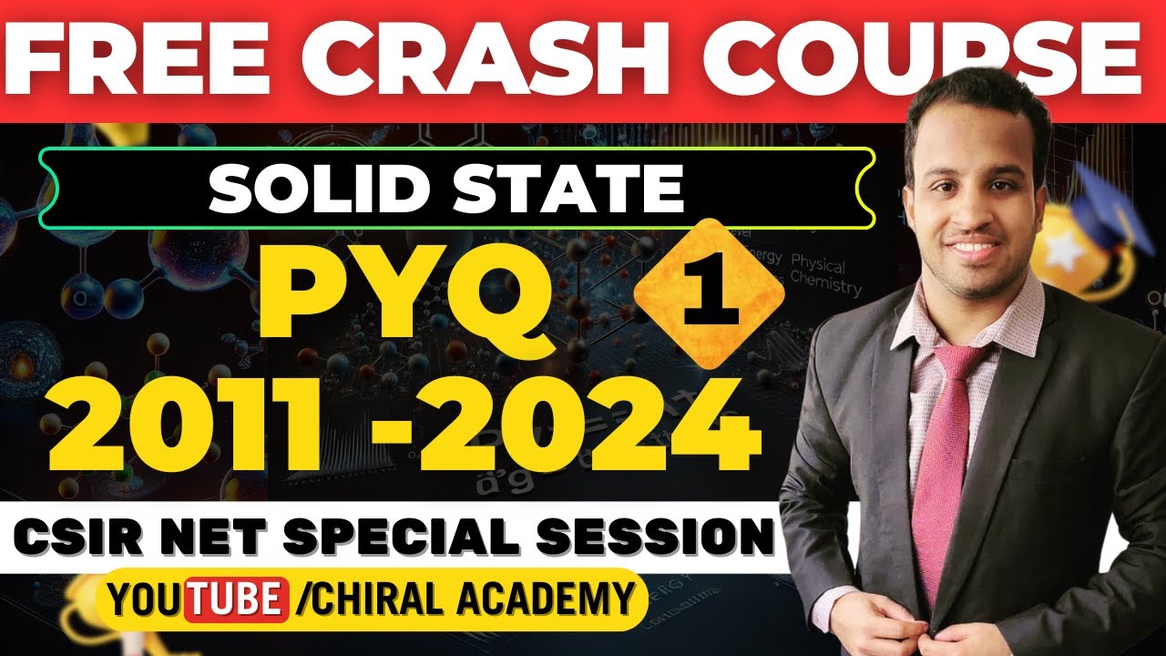 CSIR NET PYQ SOLID STATE (2011-2024) | Chiral Academy | CSIR NET Chemical Science