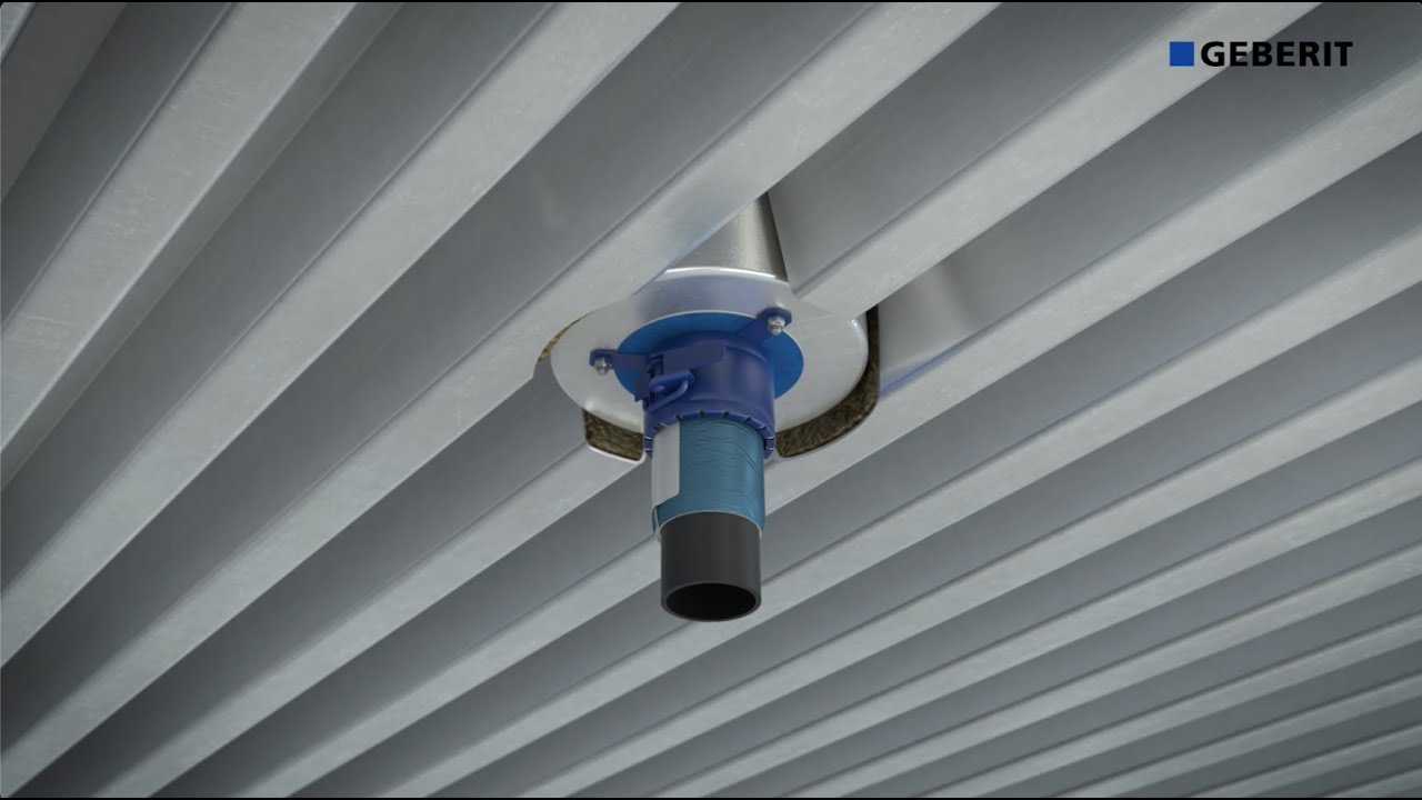 Geberit Pluvia, Leichtbaudach,  Folie, Brandschutz– Installation