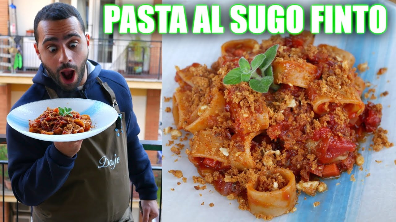 Pasta al sugo FINTO 😳 Ricetta post natale LEGGERA 🎅🏼