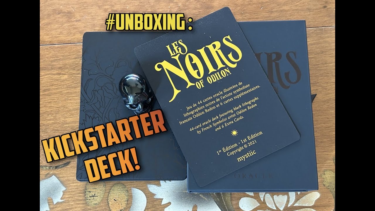 Unboxing & Walkthrough of LES NOIRS OF ODILON Kickstarter Deck