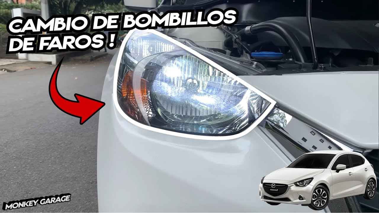 Cambio de bombillos de faros Mazda 2 Skyactiv