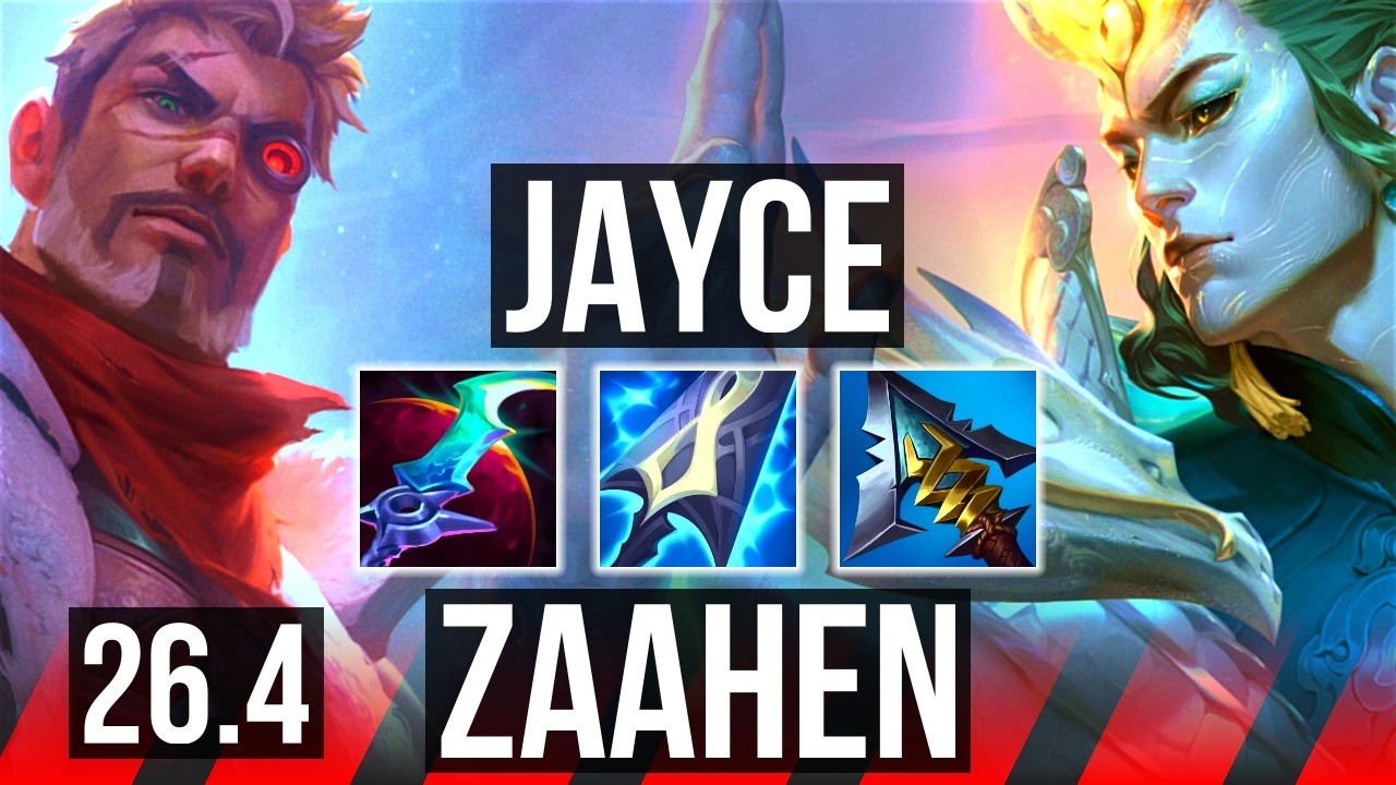 JAYCE vs ZAAHEN (TOP) | KR Challenger | 26.4