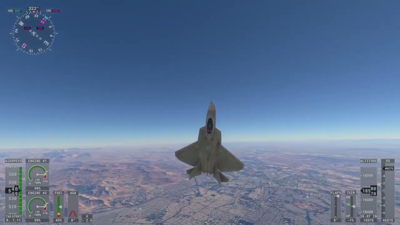 F22 Sobrevoando o irã - EUA & ISRAEL VS IRÃ 