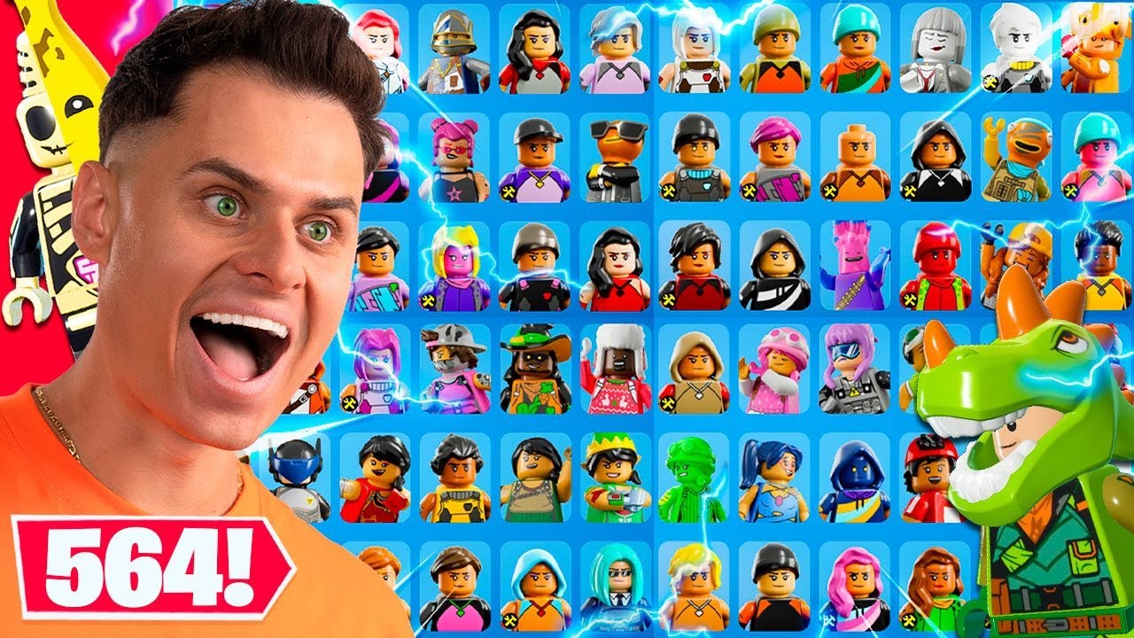 ODBLOKOWAŁEM 564 SKIN&Oacute;W LEGO ZA DARMO! PRZEGLĄD SZAFKI!