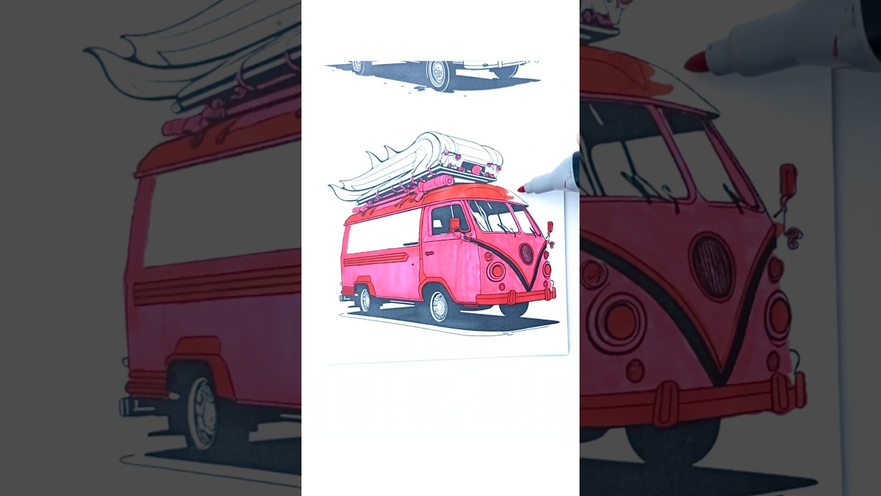 Van Coloring Pages Explore the Open Road with Colors 
