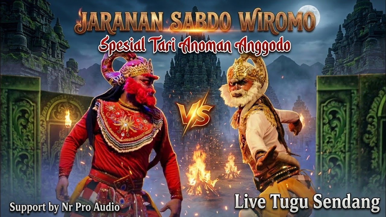Tari Anoman Anggodo Versi Jaranan Senterewe SABDO WIROMO Di Tugu Sendang