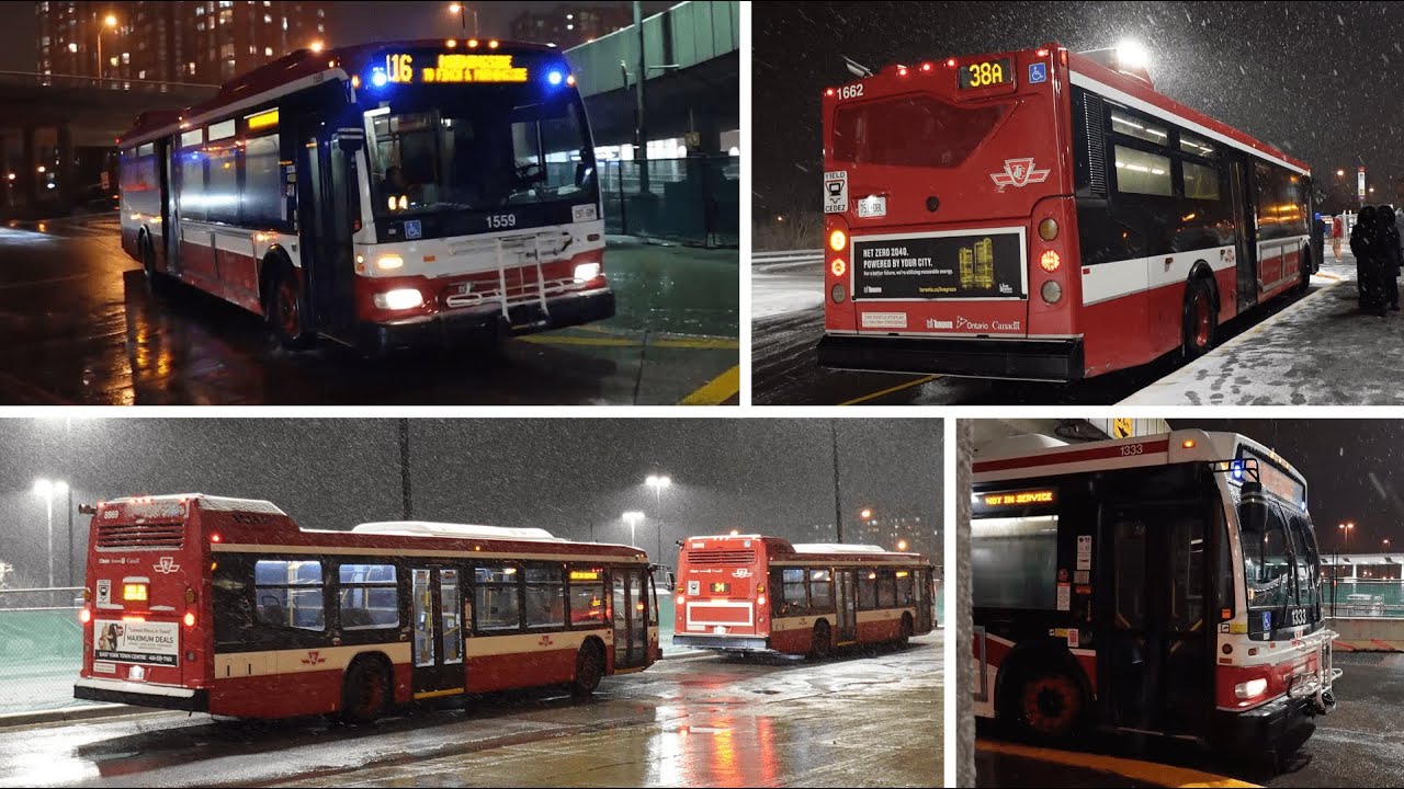 IT'S SNOWING 2023!!! (TTC Buses in The Snow)