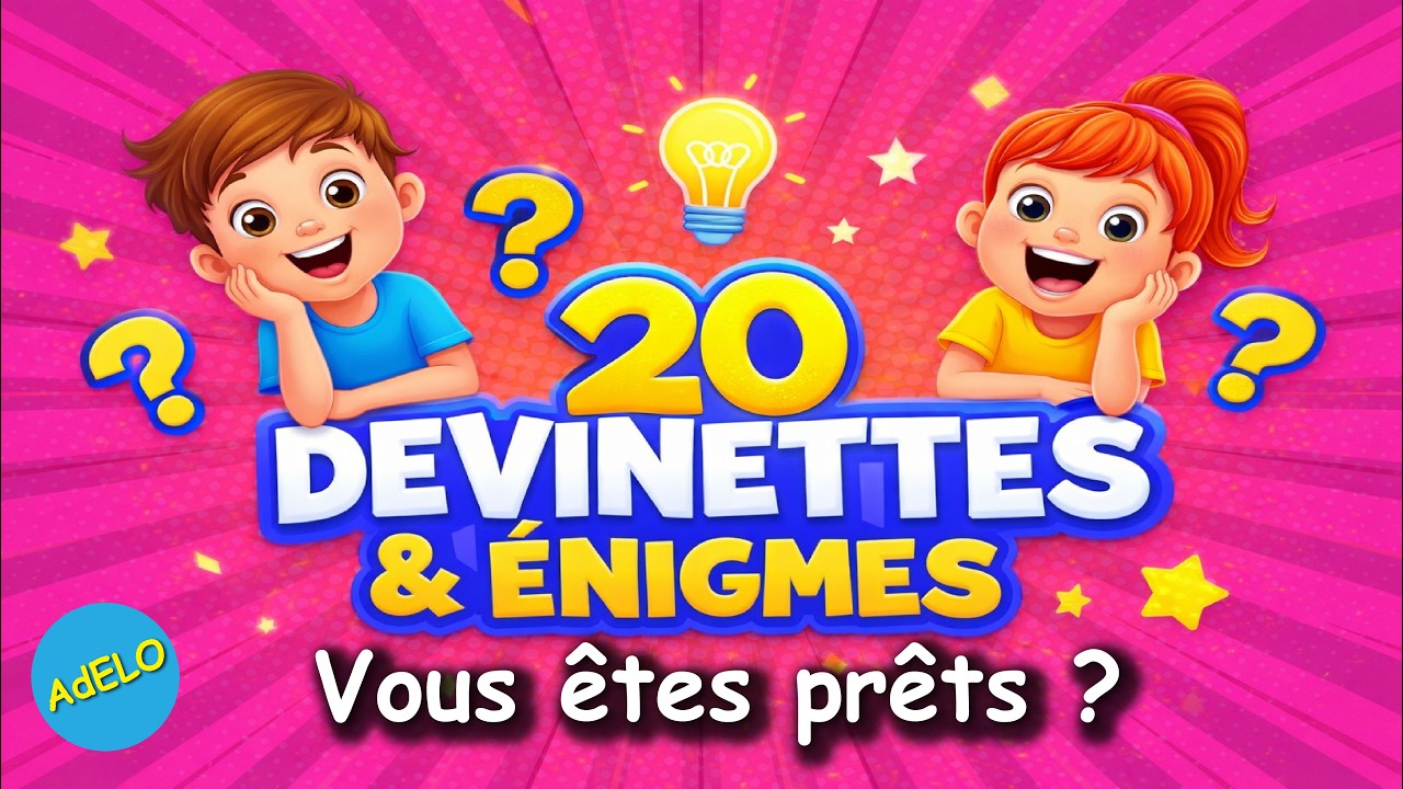 20 DEVINETTES & ÉNIGMES 🧠✨ | Quiz Amusant pour Enfants (Spécial 6–12 ans)