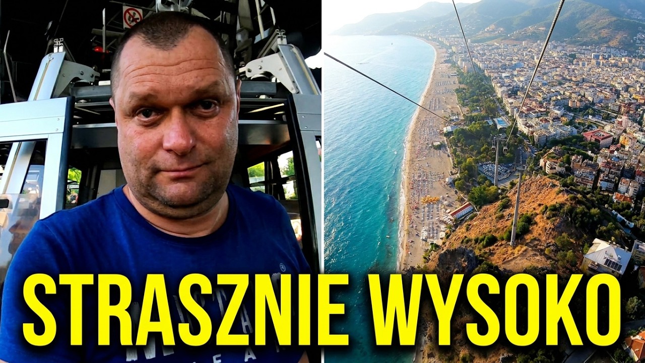 Kolejka Teleferik jadąc w d&oacute;ł -Turcja / Teleferik cable car going down - Turkey (Vlog 090)