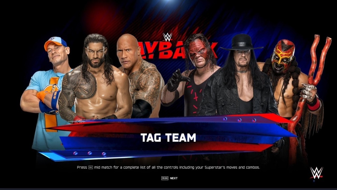 FULL MATCH - ROMAN REIGNS & JOHN CENA & THE ROCK VS THE UNDERTAKER & KANE & THE BOOGEYMAN #wwe #2k25
