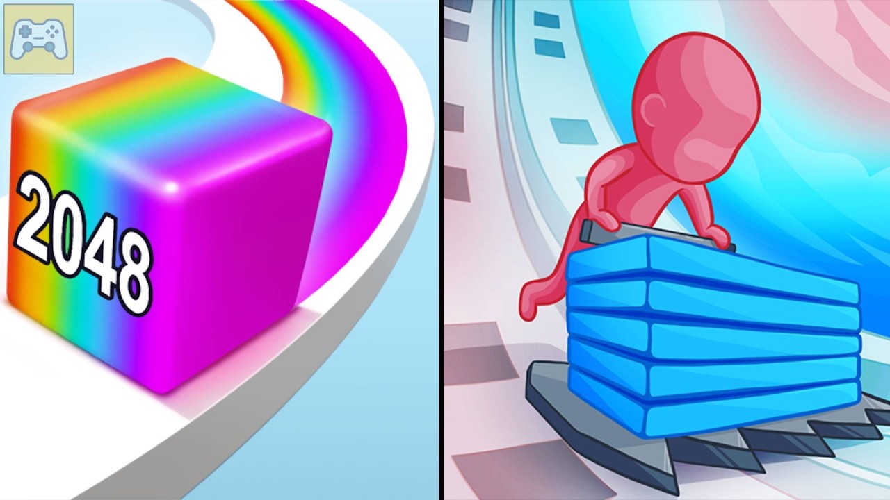 Jelly Run 2048 vs Stack Colors ✦ ASMR Gameplay Android iOS • 2048 Number Merge Race Games