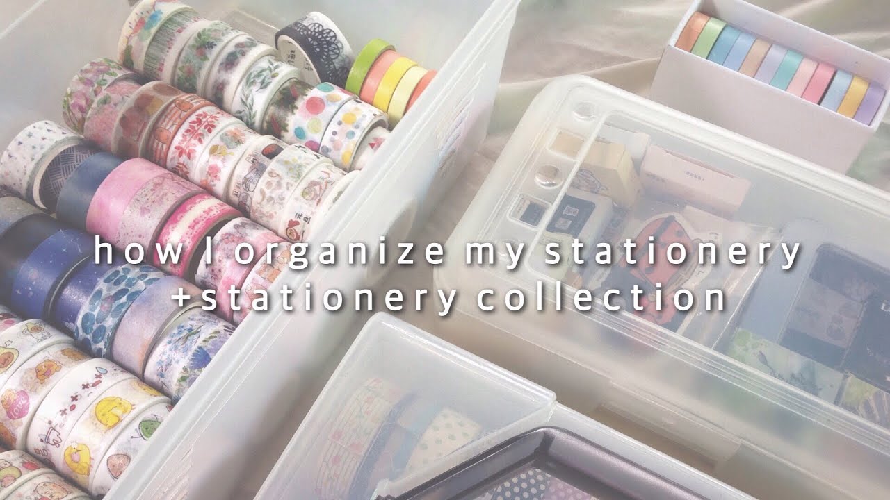 🍑 how i organize my stationery | stationery collection