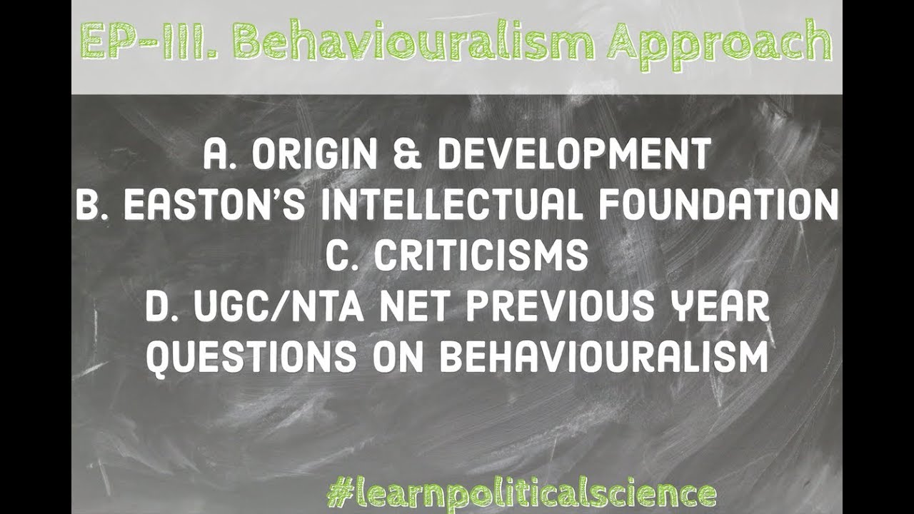 EP - III. Behaviouralism