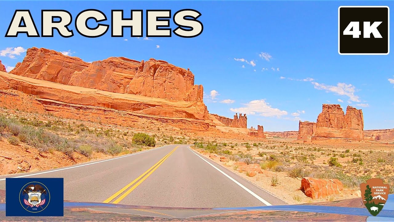 Arches National Park 4K drive - Utah