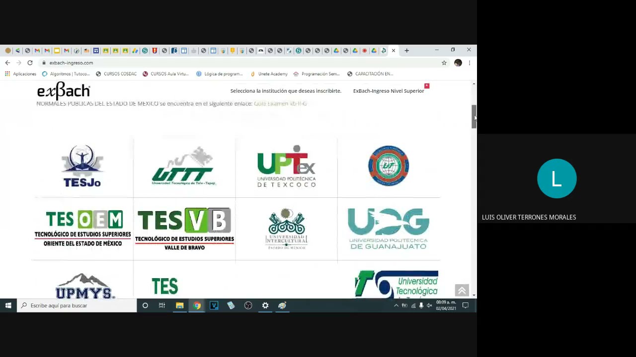 Examen Exbach ingreso a la universidad 2021 Parte 47