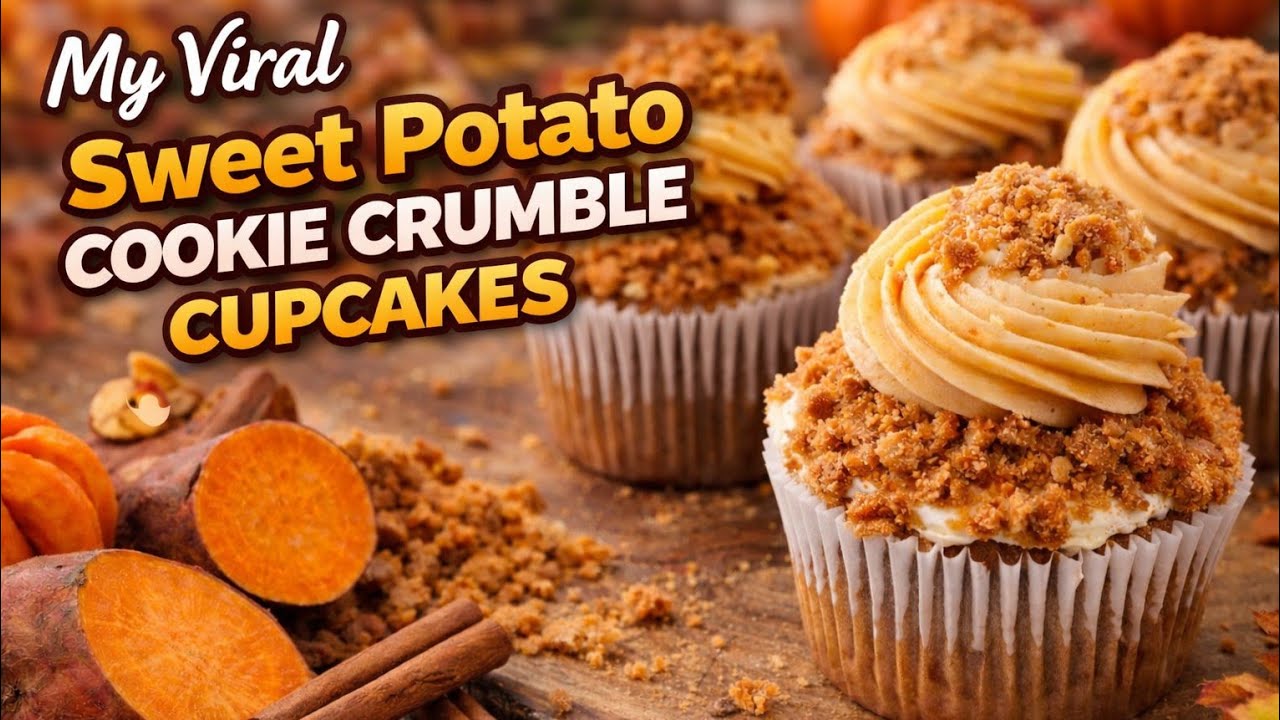 The Best Sweet Potato Cupcakes | Casserole Style w/ Cookies & Marshmallow #Sweetpotato #cupcakes