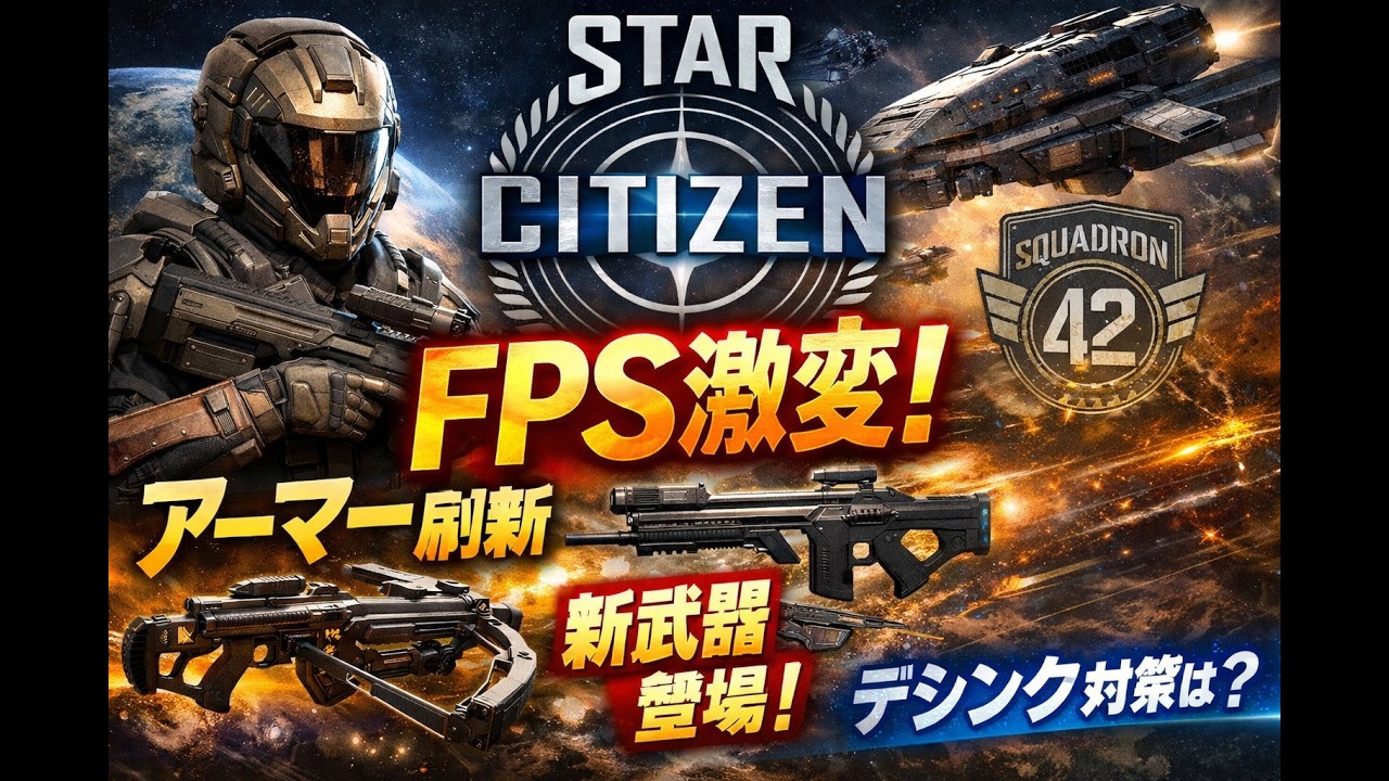 Star Citizen開発者が語る未来｜FPS戦闘が激変！Squadron 42技術導入とアーマーリワークと重量システム・新武器の全貌