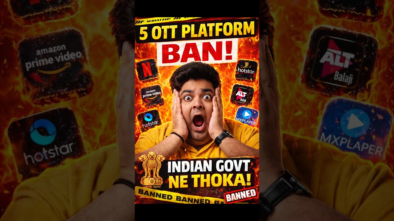 5 OTT Platforms BAN! Government Ka Bada Action🛑 #ytshorts