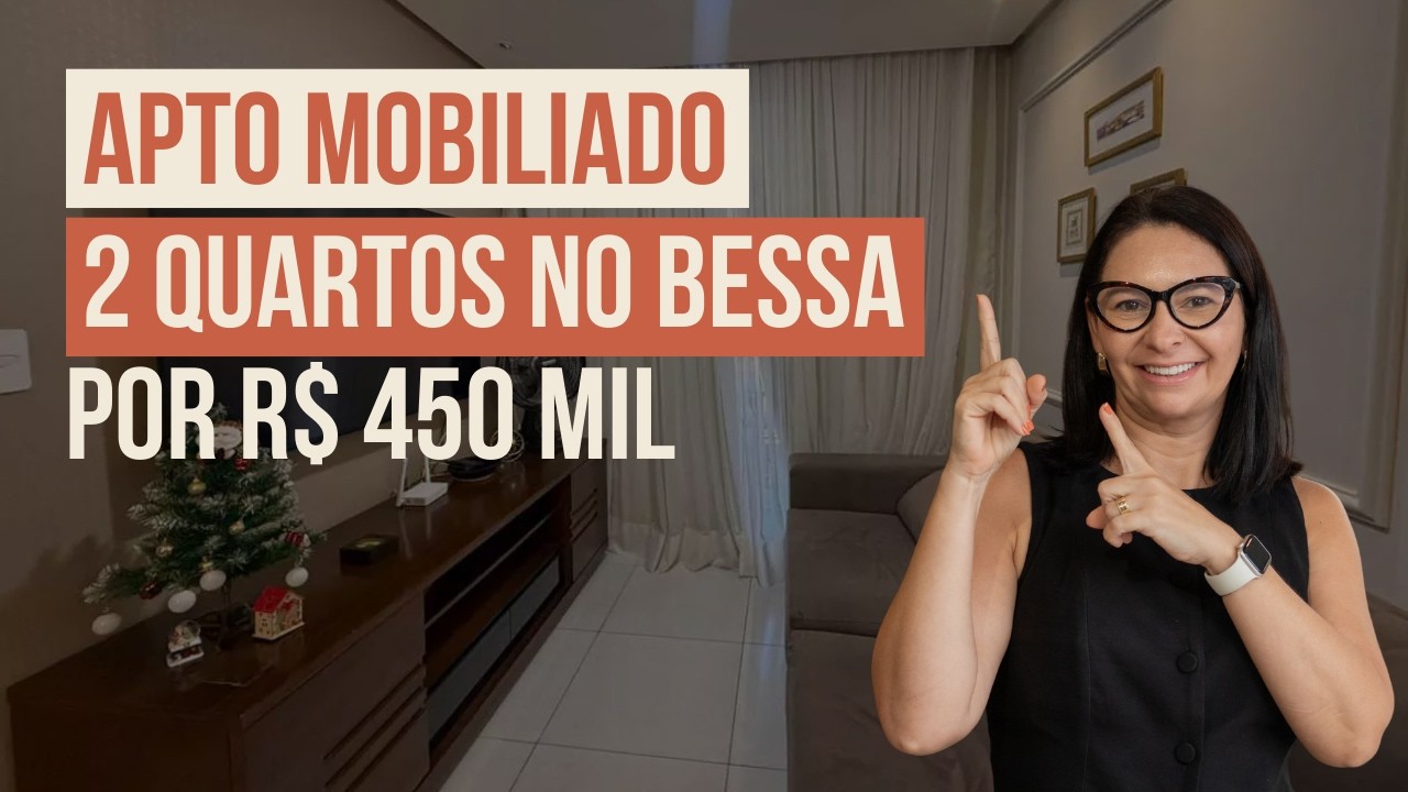 Apartamento em João Pessoa, Bessa, mobiliado, 2 quartos por R$ 450 Mil