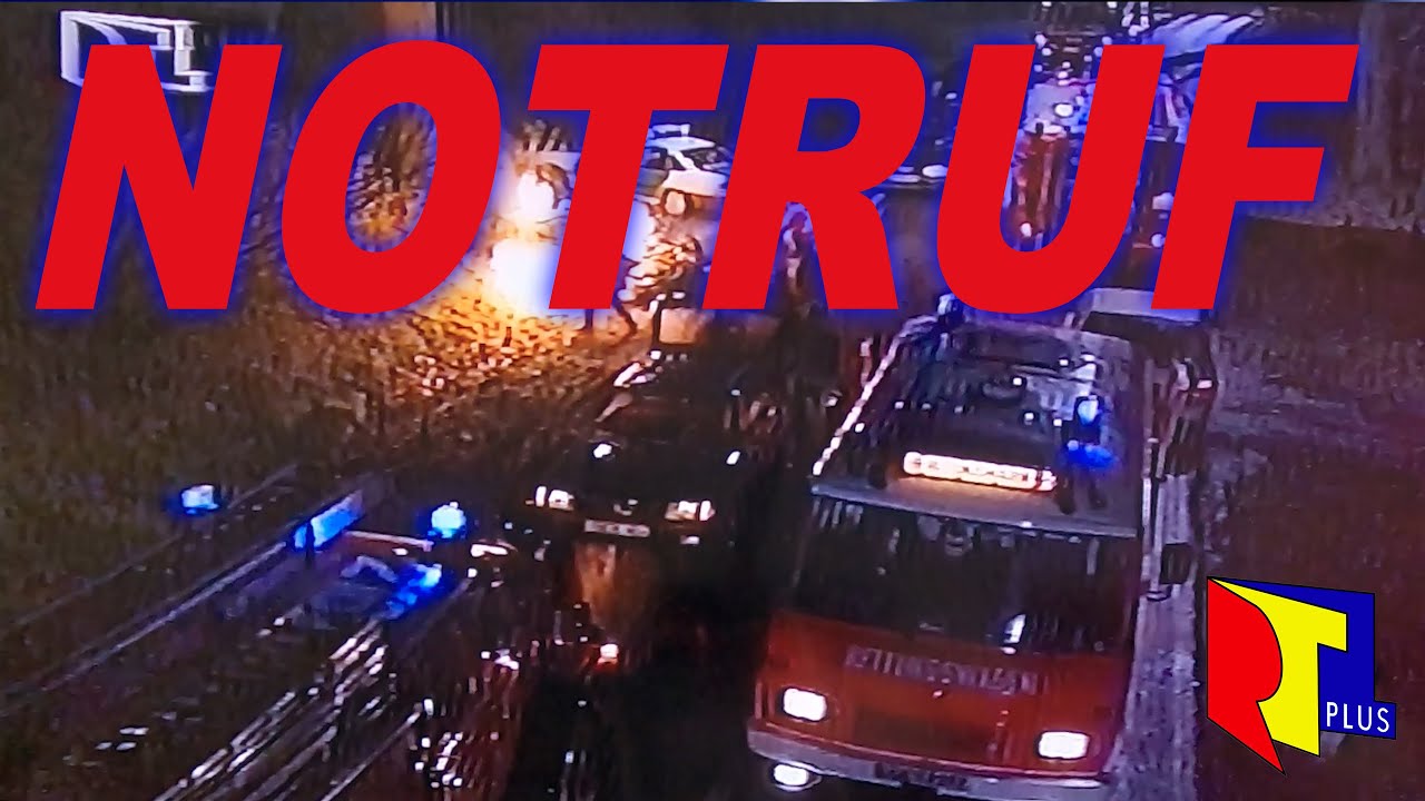 Verkehrsunfall auf der L874 bei Havixbeck im Landkreis Coesfeld - PKW fängt Feuer - RTL NOTRUF 1992