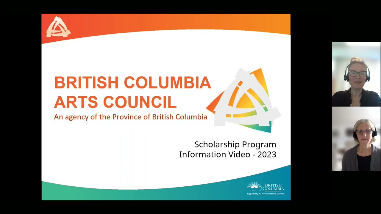 Scholarship Program Information Session 2023 | BC Arts Council