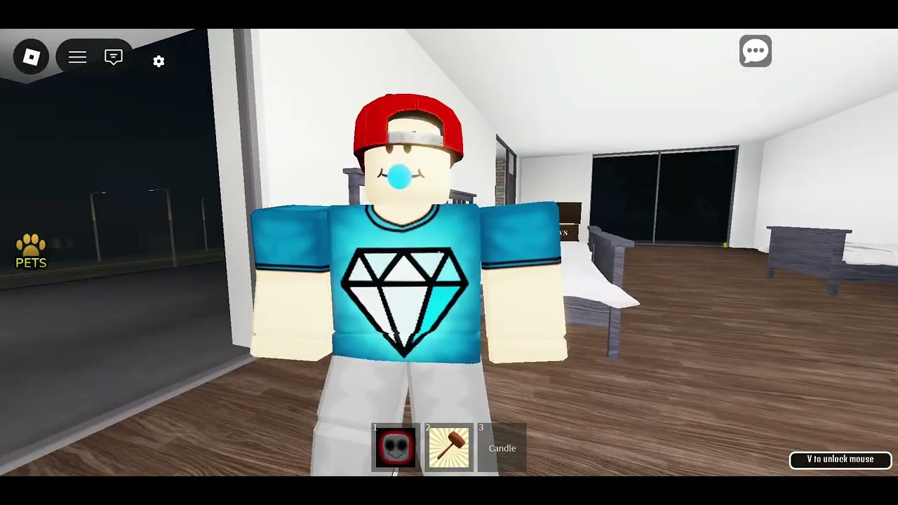 Playing roblox the sleepover story