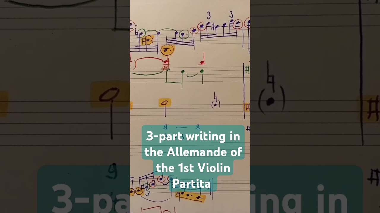 Compound melody in Bach #bach #analysis #musictheory #soloviolin #partita #shorts #counterpoint #jsb