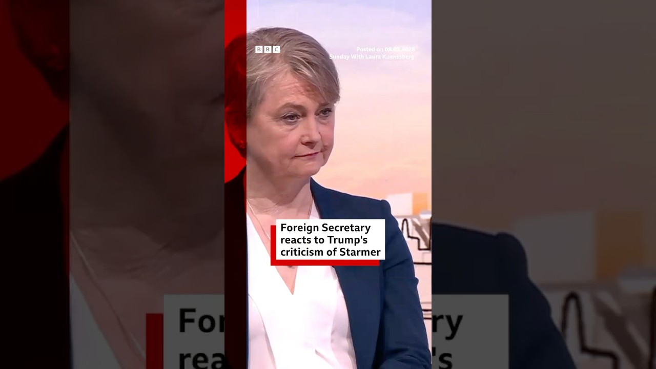 UK foreign secretary reacts to Trump's criticism of Starmer. #Trump #BBCNews