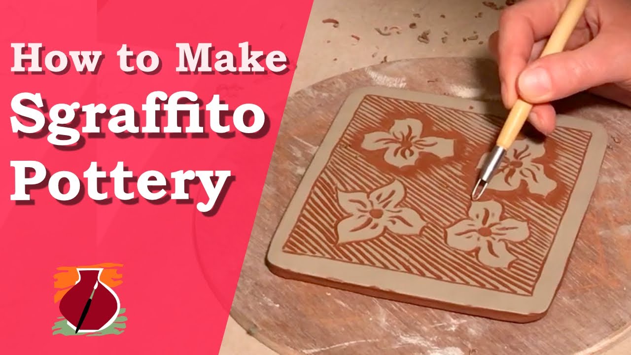 Sgraffito made with clay slip