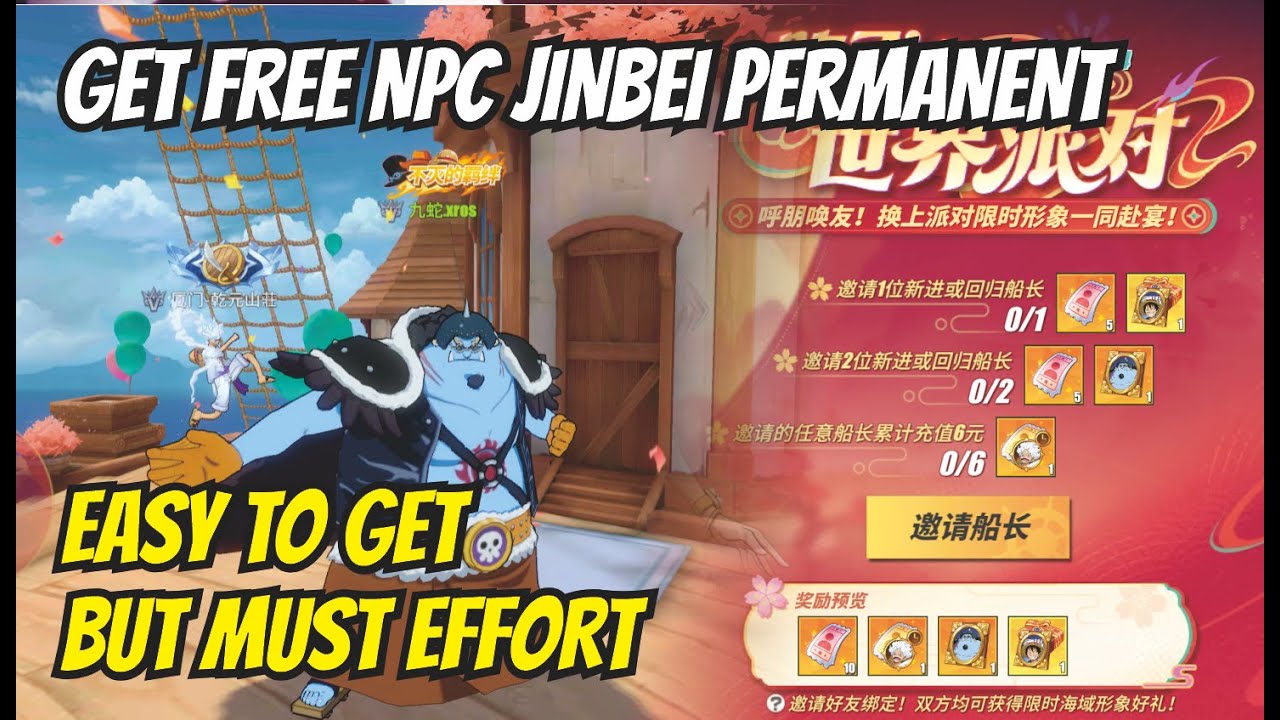 BENERAN TADI BUG!! Akhirnya bisa Dapet Free NPC Jinbe & Free NPC SHP Trial 7 Day - Event Invite OPFP
