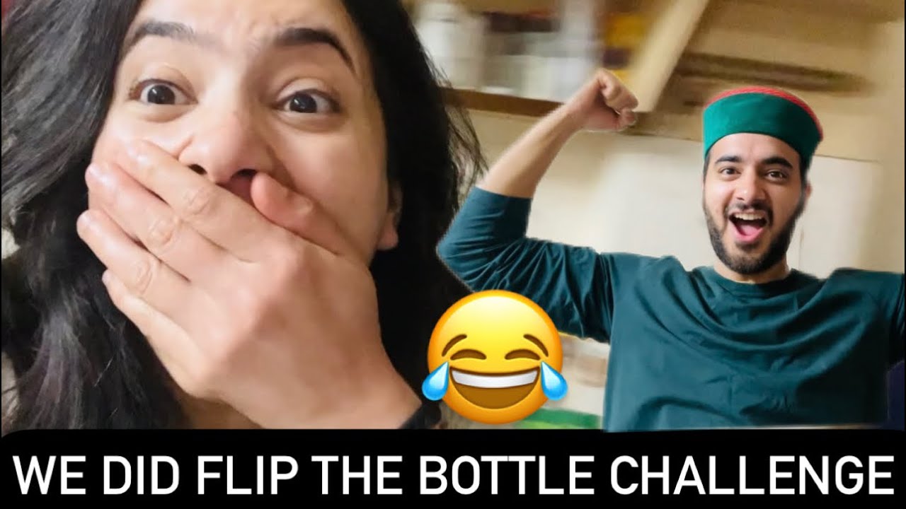 Flip the bottle CHALLENGE with my Brother😆