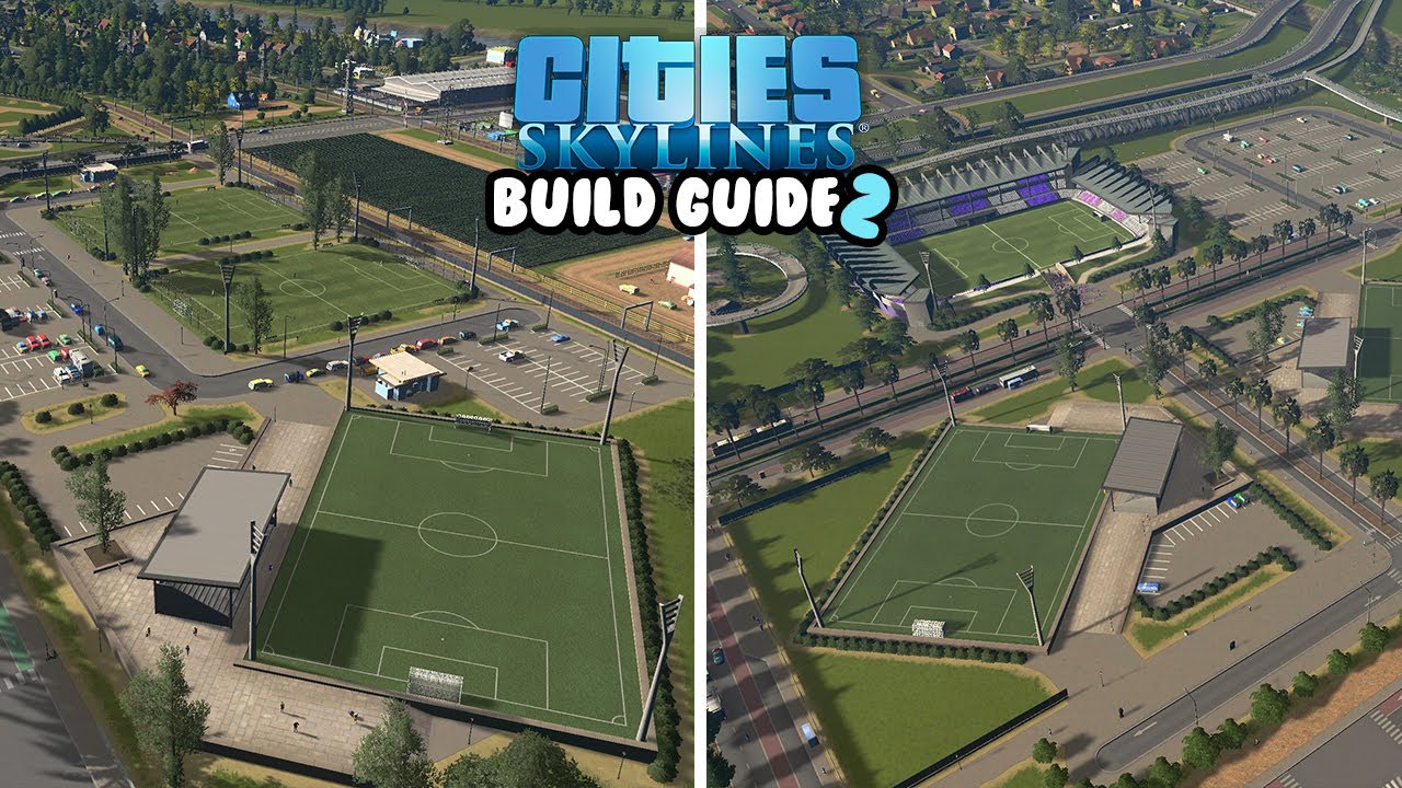 Sports Village & Lower League Stadium In Cities Skylines! | 25 Tiles Build Guide