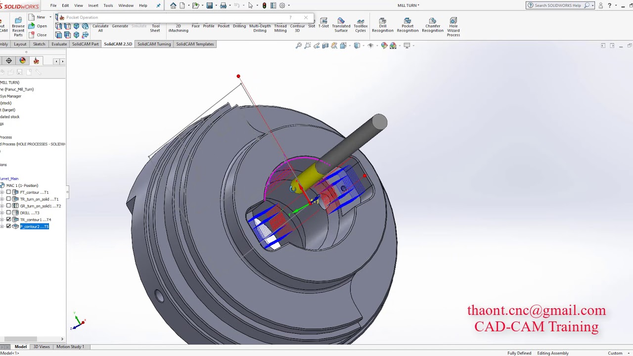 Solidcam Mill Turn C Axis